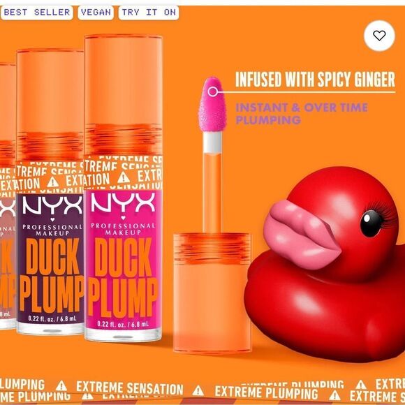 π¦5/$25βNYX 03 - NUDE SWINGS WARM NUDE DUCK PLUMP HIGH PIGMENT PLUMPING LIP GLOSS - Picture 10 of 12